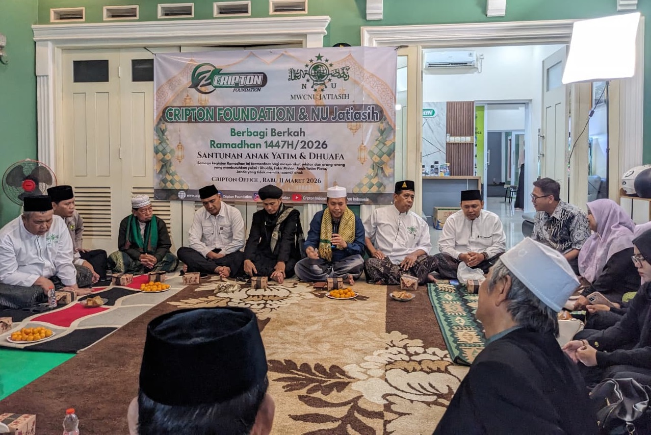 Berbagi Kebahagiaan, MWCNU Jatiasih dan Cripton Foundation Gelar Santunan Anak Yatim dan Buka Bersama